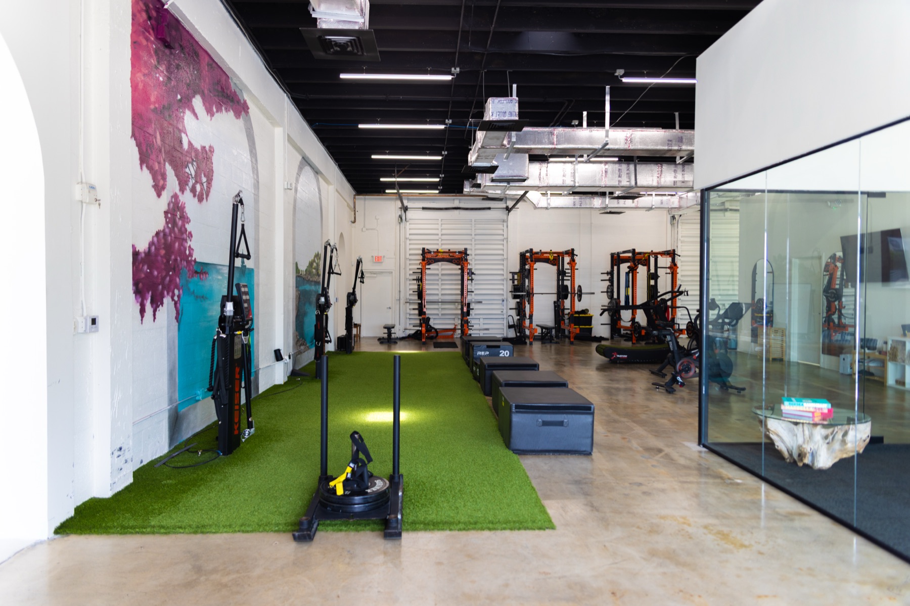 Training floor inside Infinity Delta’s Miami facility