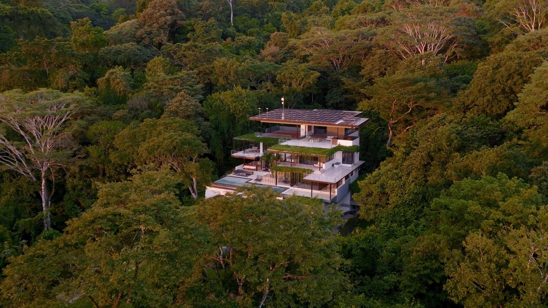 La Chicharrita from the air, within the rainforest.