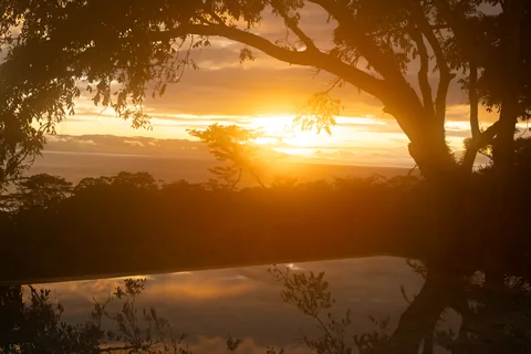 La Chicharrita · Sunset from the pool.